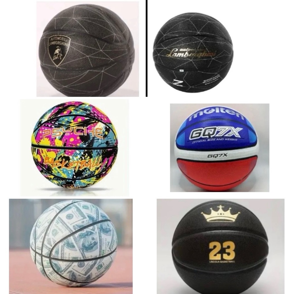 Lamborghini Black and Silver Basketball